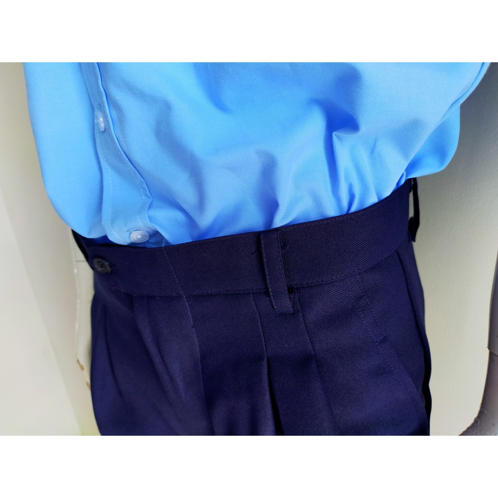 Quần Bảo Vệ Vải Kaki 65/35 Màu Xanh Đen