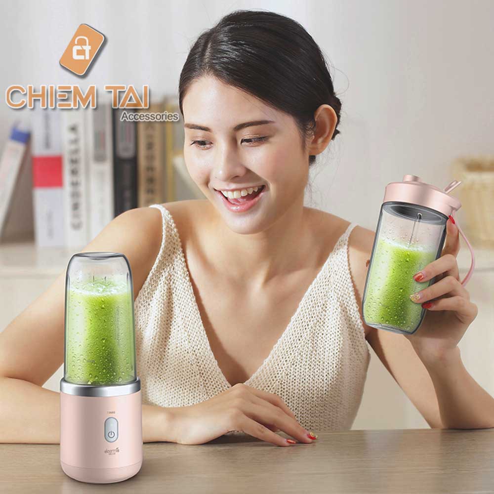 [CHIECTG20 GIẢM 20K] Máy xay sinh tố không dây Deerma DEM – NU05 2 lưỡi