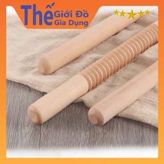 [Dụng Cụ Làm Bánh] Cây Lăn Bột Làm Bánh Bằng Gỗ Tròn