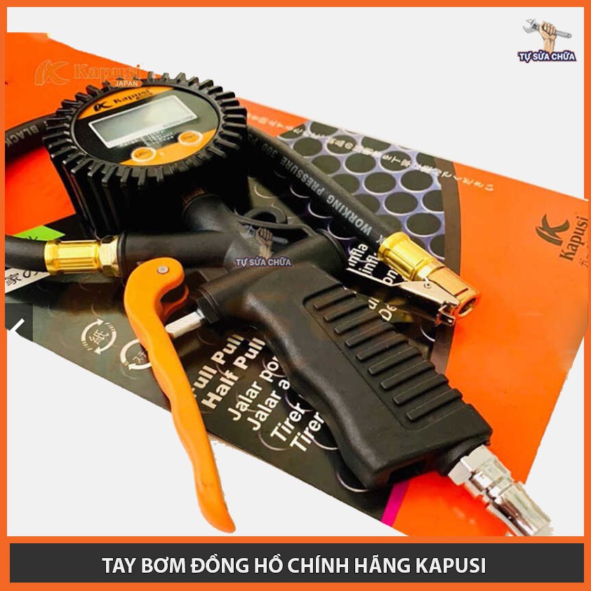 Tay bơm đồng hồ cao cấp chính hãng Kapusi  K-1081có màn hình hiển thị, ĐẦU VÒI BƠM Ô TÔ - XE MÁY