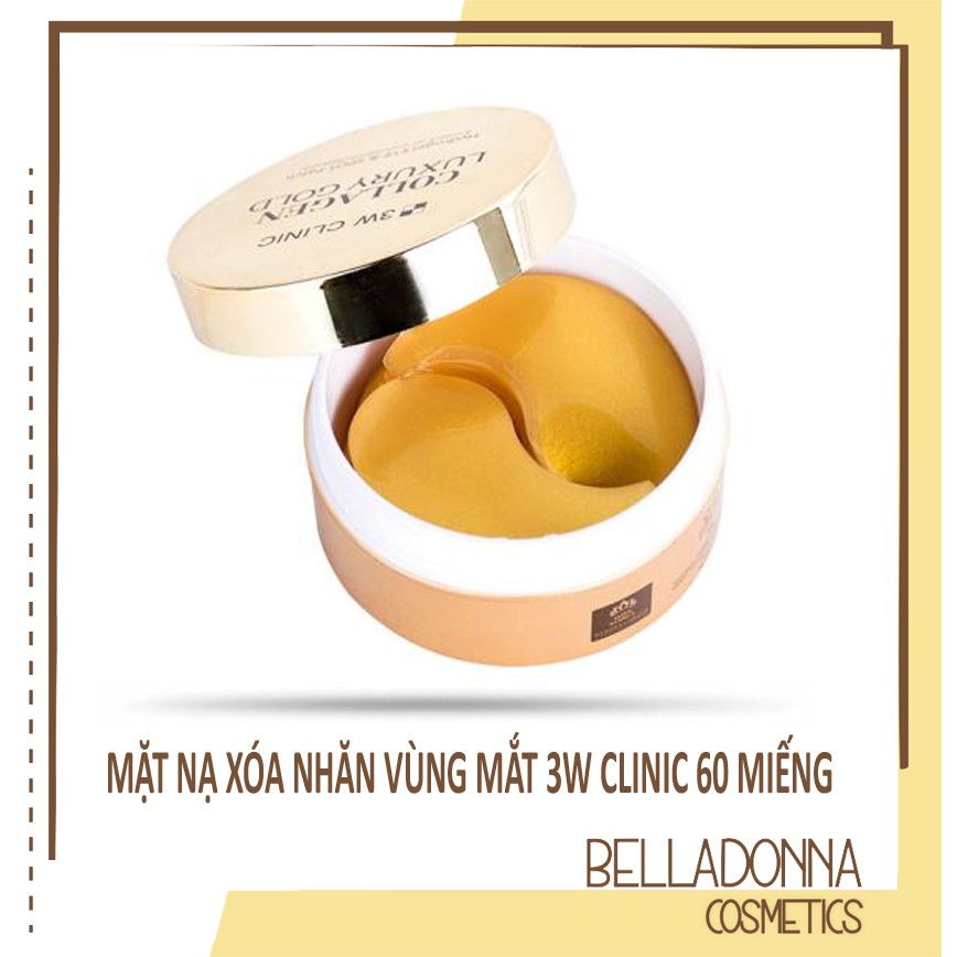 Mặt Nạ Xóa Nhăn Vùng Mắt 3W Clinic Collagen Luxury Gold 90g (60 miếng)