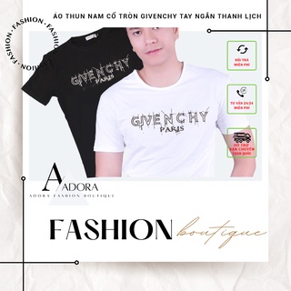Áo cổ tròn tay ngắn – áo thun nam tính in chữ GIVENCHY thanh lịch, chất vải mềm mịn, mát – ADORA fashion boutique