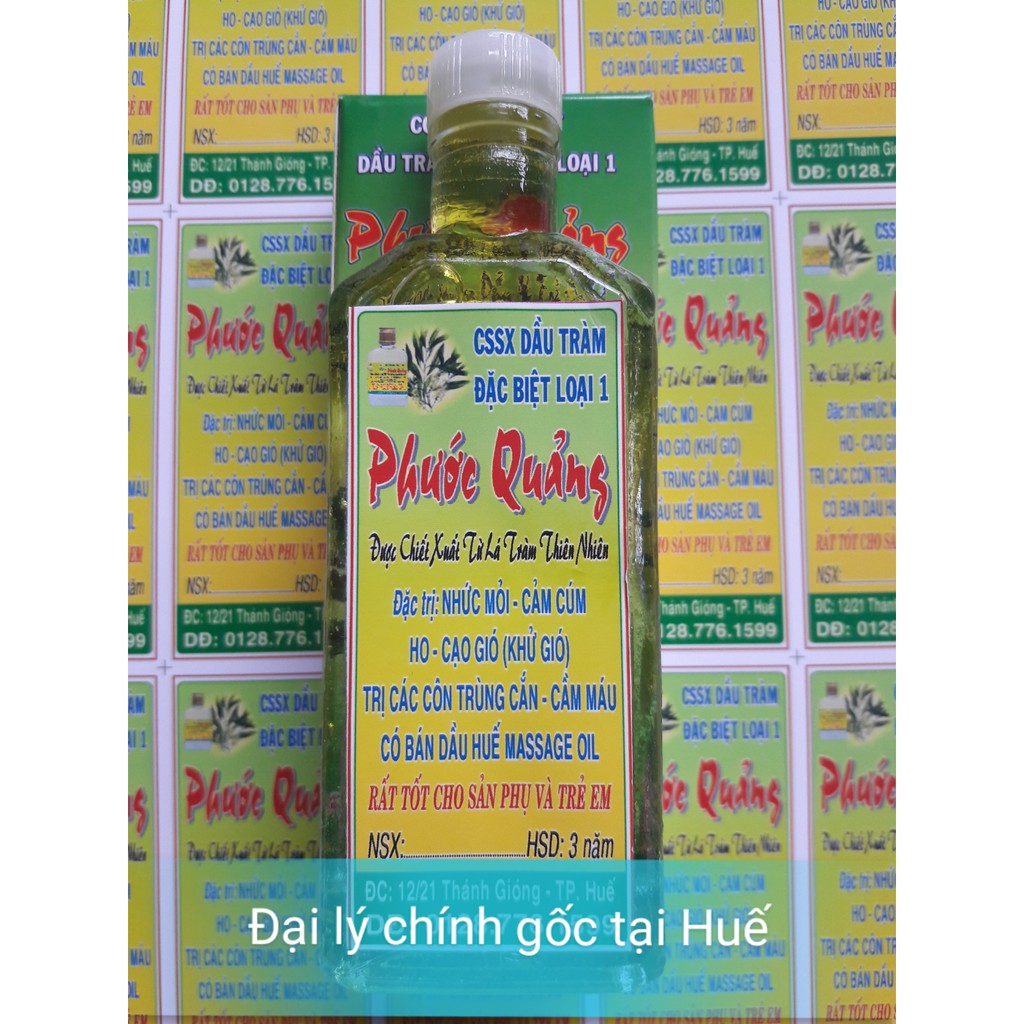 Tinh dầu tràm Huế loại đặc biệt nguyên chất Phước Quảng cho trẻ sơ sinh