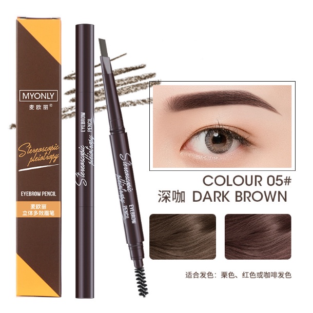Chì Kẻ Mày Double Effect Lameila 02 đầu không thấm nước,không thấm mồ hôi, lâu trôi, không lem qua đường viền