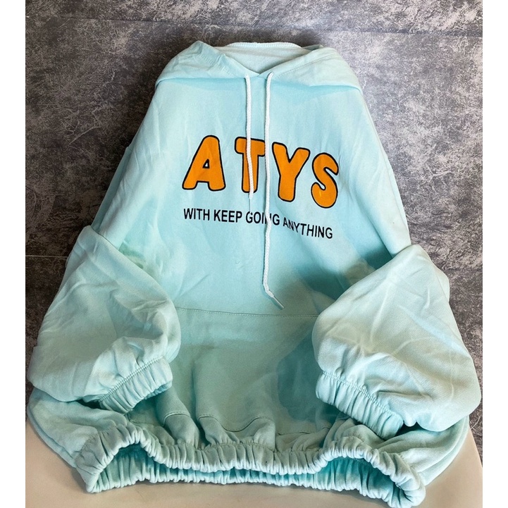 [Ảnh thật] Áo nỉ hoodie mũ ATYS màu pastel xinh xinh (annstore)