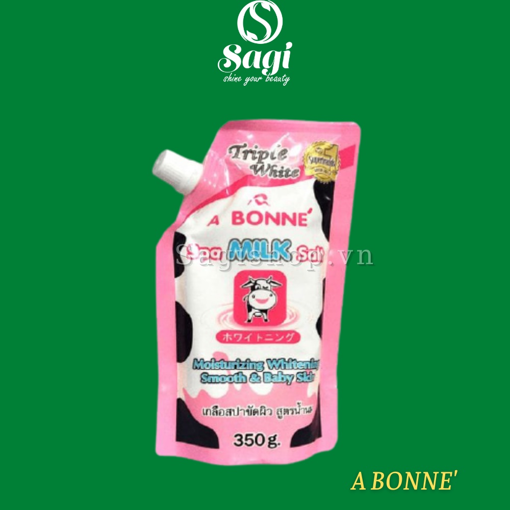 [Mã SKAMSALE8 giảm 10% đơn 200K] Muối Tẩy Tế Bào Chết Sữa Bò Abonne Spa Milk Salt 350g