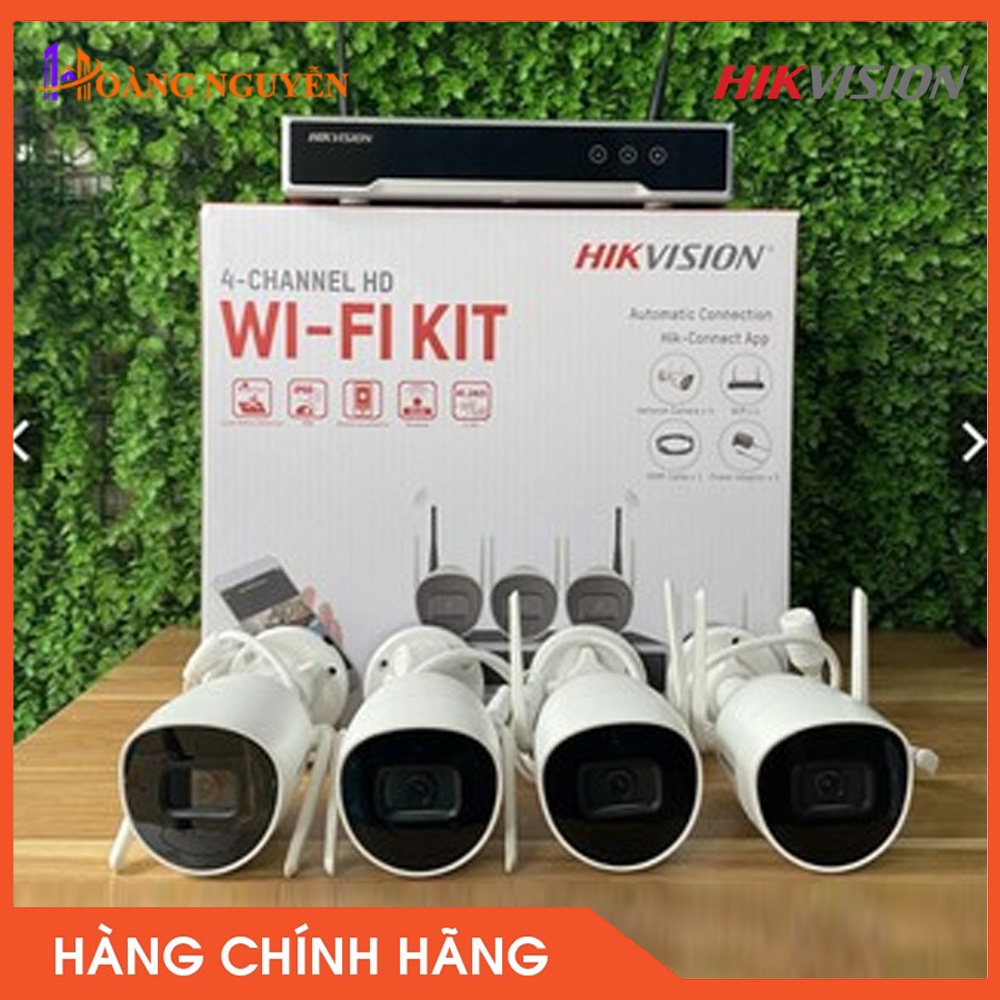 [NHÀ PHÂN PHỐI] Bộ Camera Hikvision Kèm Đầu Ghi Dễ Dàng Lắp Đặt, Độ Phân Giải FHD, Vỏ Kim Loại Chống Va Đập, IP66