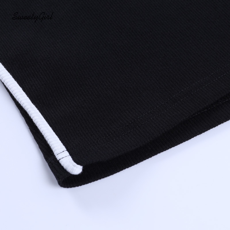 Đầm Hai Dây Ôm Dáng Cổ Chữ V Màu Sắc Tương Phản Có Thể Điều Chỉnh Cho Nữ