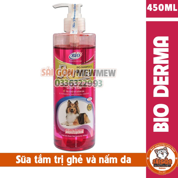 [CHÍNH HÃNG] Sữa tắm Bio Derma (450ml) ngừa ghẻ và nấm da trên chó mèo