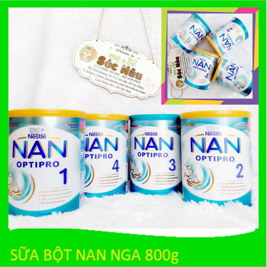 [NGA] [DATE 2022] Sữa Nan Nga 800gr SỐ 1, 2, 3, 4 800g