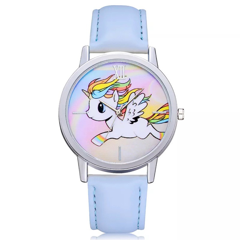 Đồng hồ đeo tay cho bé gái hình ngựa 1 sừng dây da cá tính BBShine DH006 thumbnail
