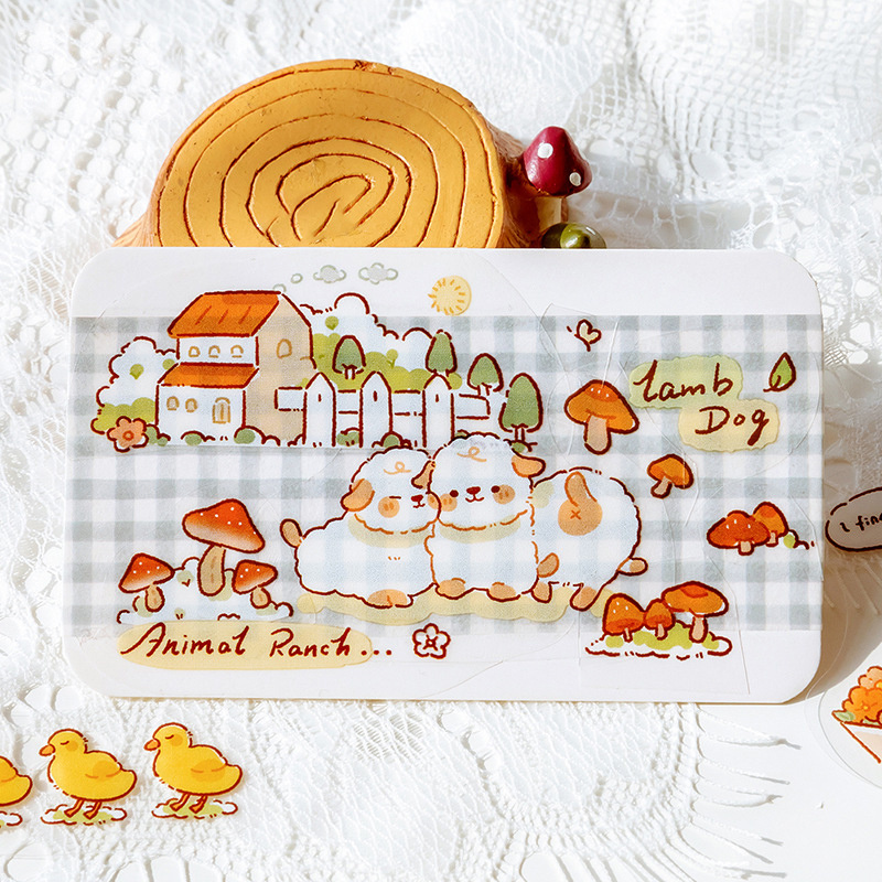 Set 46 Miếng Dán PET Họa Tiết Hoạt Hình Chống Thấm Nước