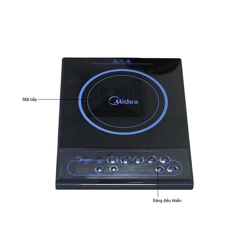 Bếp Từ Đơn, Bếp Điện Từ Midea MIB2016DA Công Suất 2000W Bảo Hành Chính Hãng 12 Tháng