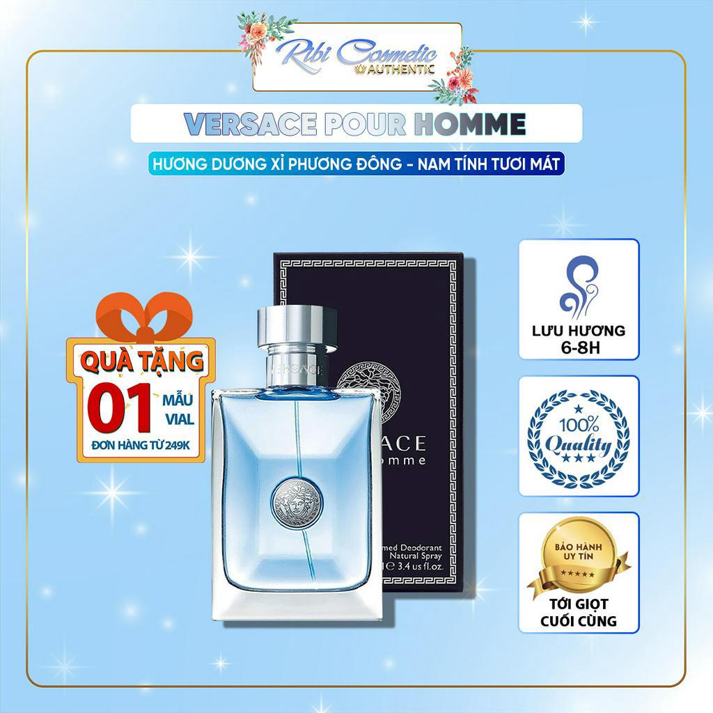 Nước Hoa Nam Versace Pour Homme Edt Thơm Lưu Hương Lâu Size Bỏ Túi Mini - Nam Tính, Quyến Rũ, Nổi Bật