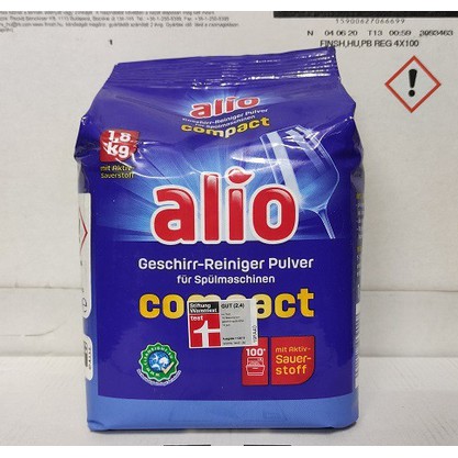 Bột rửa chén, bát Alio cho máy rửa bát không mùi sạch bóng ( Đức )