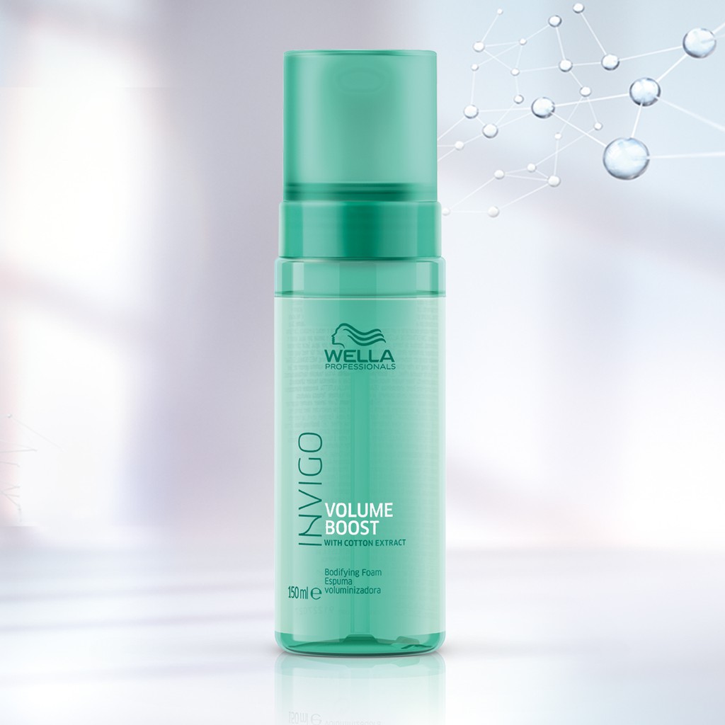 Bọt Sữa Dưỡng Tóc Wella Invigo Làm Sạch Sâu, Tạo Độ Phồng Cho Mái Tóc Chắc Khoẻ Volume Boost Bodfying Foam 150ml