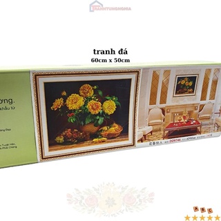 Tranh đính đá bình hoa khoe sắc VS131 DD9746 (60cm x 50cm)