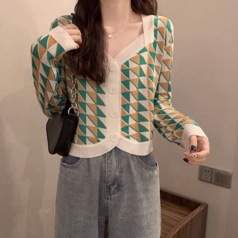 Áo khoác len dáng ngắn, áo cardigan Hàn Quốc nhiều mẫu xinh