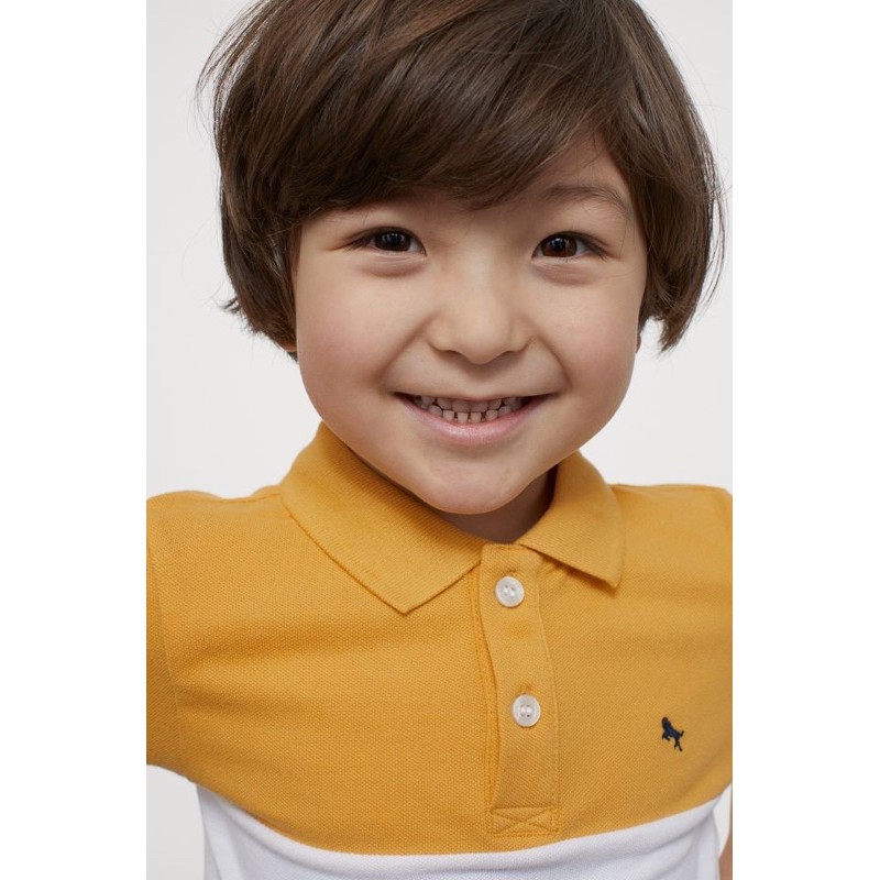 Áo Polo chuẩn auth H&amp;M sz 6-8/8-10y cho bé trai