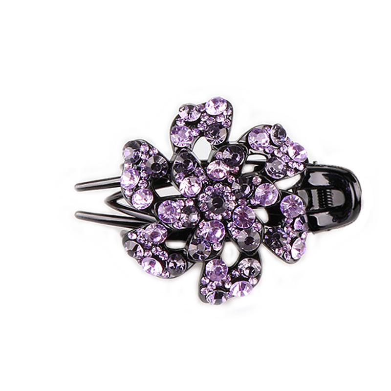 Kẹp tóc hình hoa đính đá thời trang sang trọng cho nữ