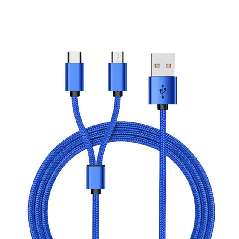 Cáp Sạc Micro Usb Type C 2 Trong 1 Cho Samsung Oneplus Xiaomi Huawei Zte Sony Htc Android 10 Ft