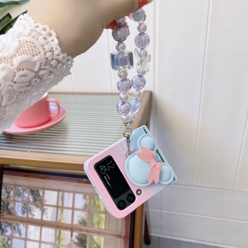 Ốp Điện Thoại Cứng Hình Bản Lề Mickey 3D Chống Rơi Cho Samsung Galaxy Z Flip 3 4
