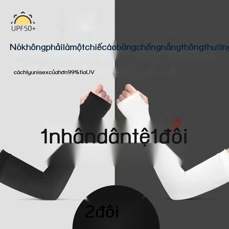 Áo chống nắng mùa hè băng tay áo chống tia cực tím nam và nữ tay áo mỏng băng lụa lái xe tạo tác cưỡi cánh tay bảo vệ cá