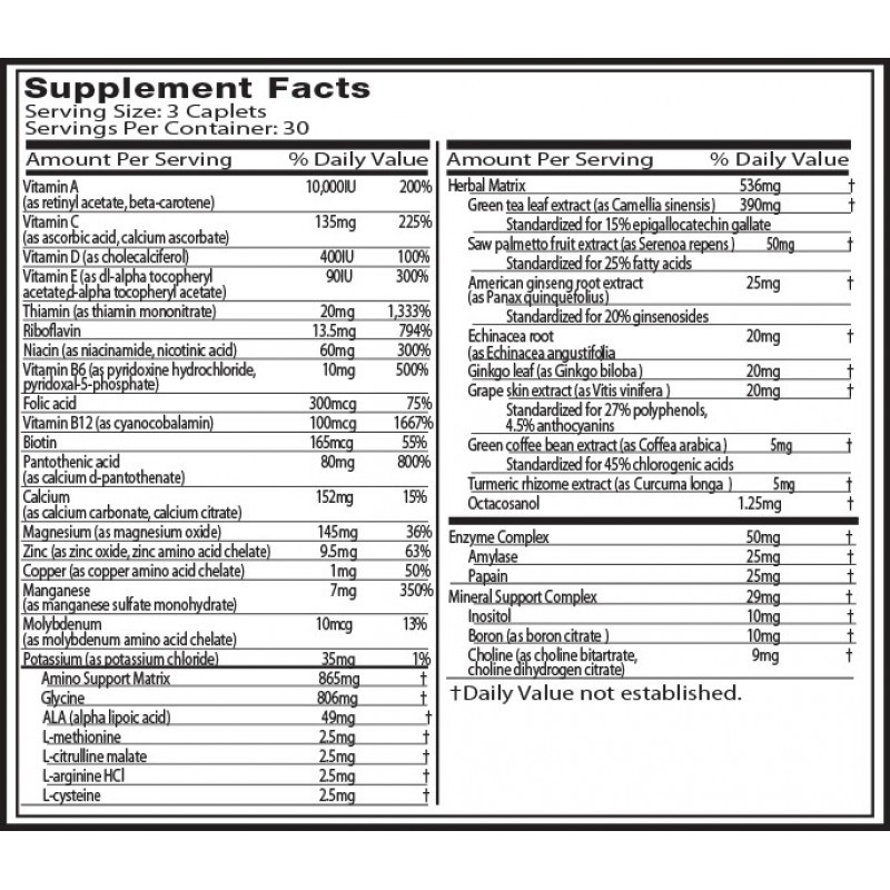 Viên Vitamin Tổng hợp PLATINUM MULTI VITAMIN  - 20 loại Vitamin và khoáng chất - Hàng Chính Hãng Muscletech USA