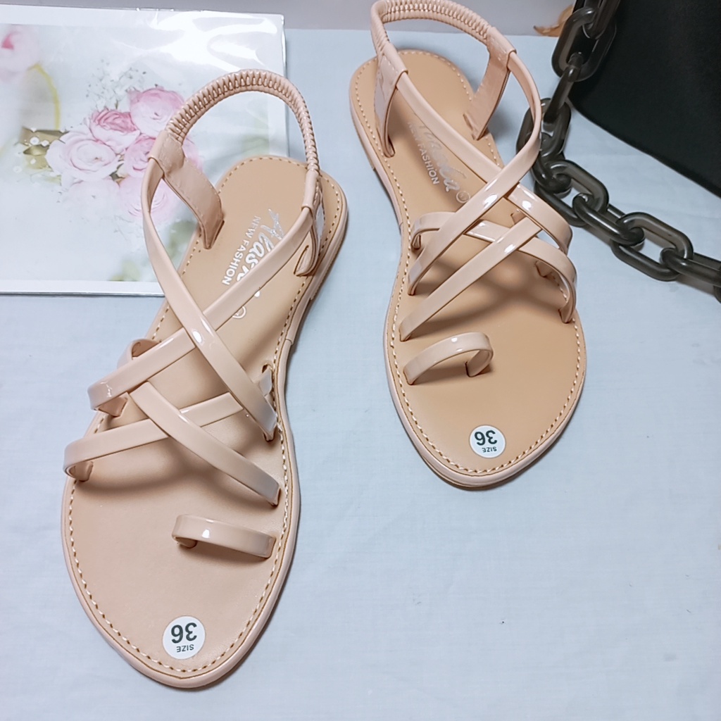 SANDAL NỮ QUAI HẬU ĐI HỌC-SANDAL CHIẾN BINH NỮ XỎ NGÓN-XĂNG ĐAN ĐẾ BẰNG KIỂU DÂY ĐAN MẢNH MẪU MỚI BỀN ĐẸP ÊM CHÂN MÃ SD1