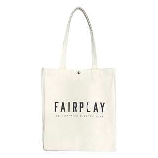 Image of FairPlay 米白 帆布袋 肩背 手提 提袋 學生 托特包 帆布包 肩背包 手提袋 環保袋 購物袋 大容量 S/S
