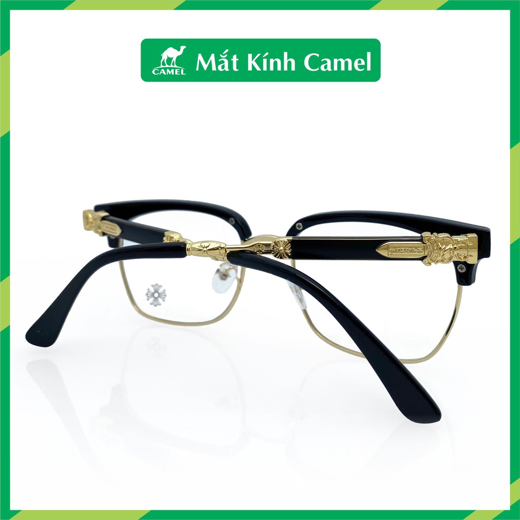 Kính giả cận CH thời trang nam nữ cao cấp mắt vuông [gọng kim loại vàng] | BigBuy360 - bigbuy360.vn