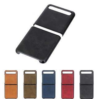 Ốp điện thoại cứng bọc da PU dạng gấp cho Samsung Galaxy Z Flip 1 SS Z Flip2