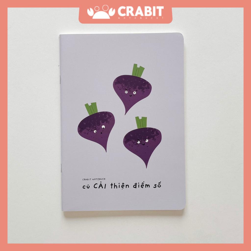 Vở kẻ ngang 120 trang Crabit ghi chép sáng tạo studygram, Vitamin Củ cải