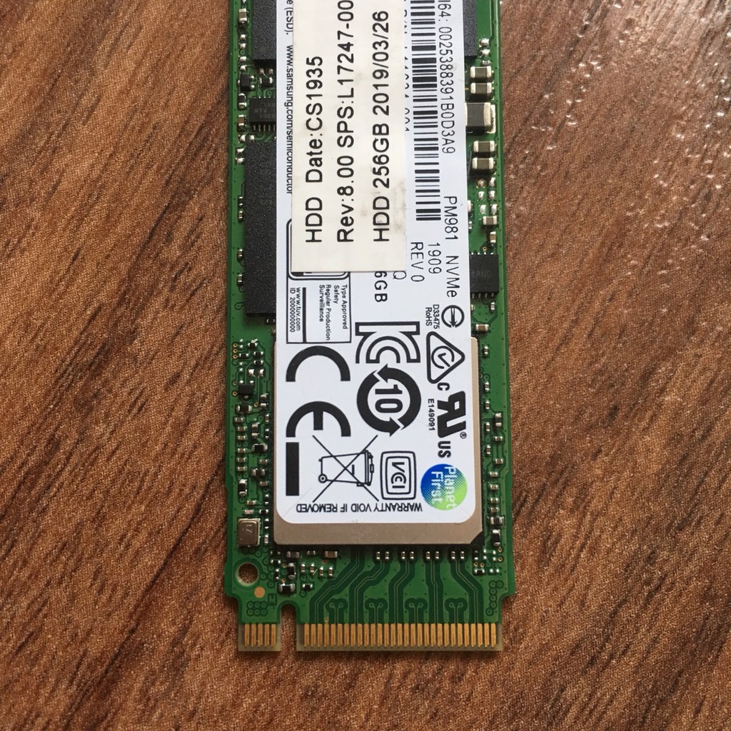 Ổ Cứng SSD M.2 2280 Samsung PCle 256Gb PM981 NVMe