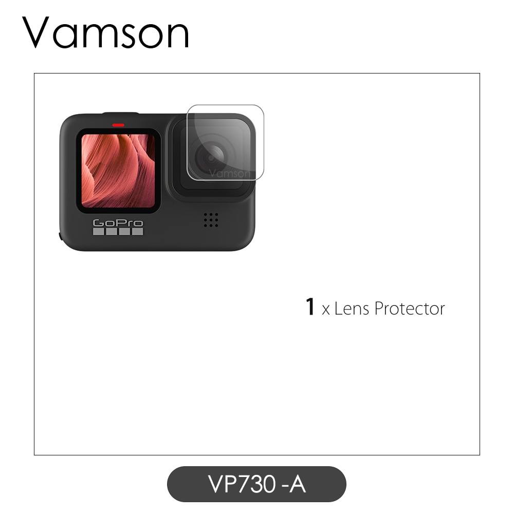 Kính Cường Lực Bảo Vệ Màn Hình Máy Ảnh Màu Đen Cho GoPro Hero 11 10 9 9