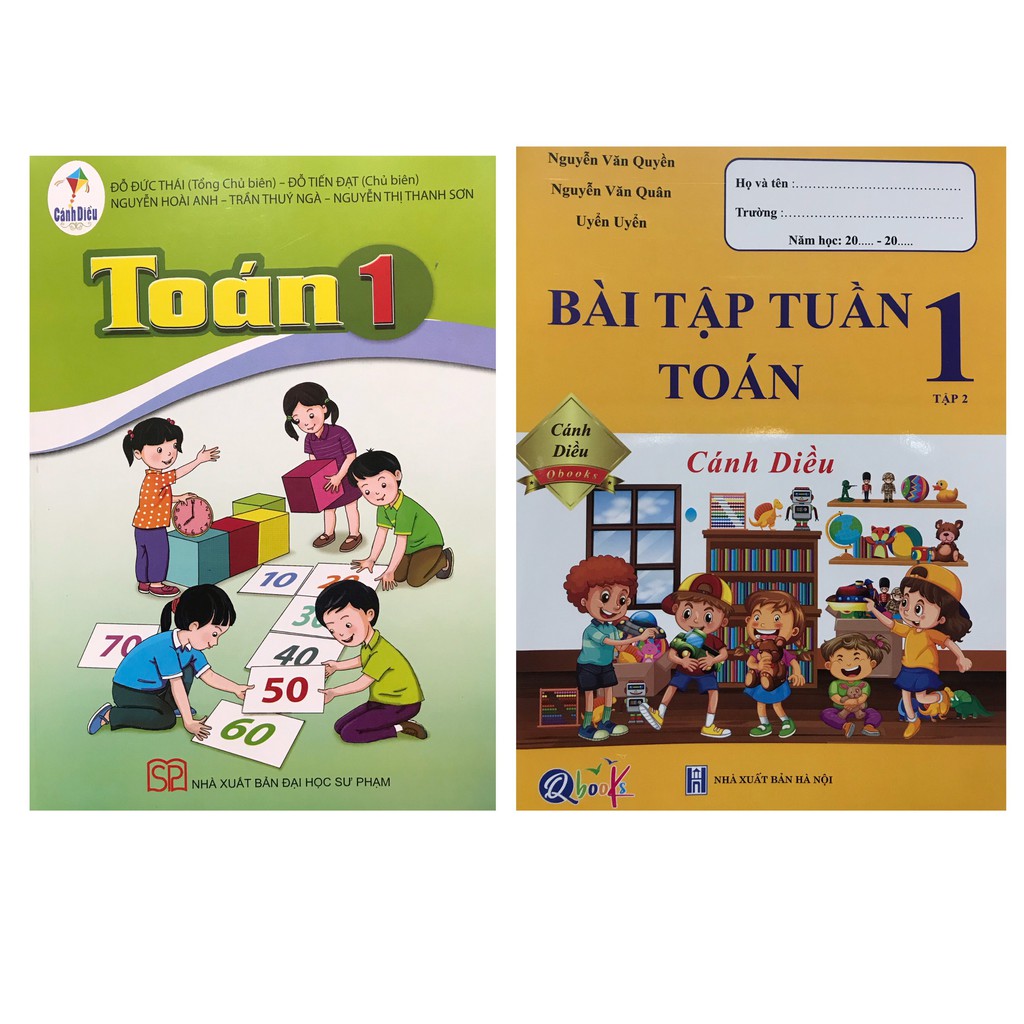 Sách - Combo Toán lớp 1 + Bài tập tuần toán lớp 1 tập 2
