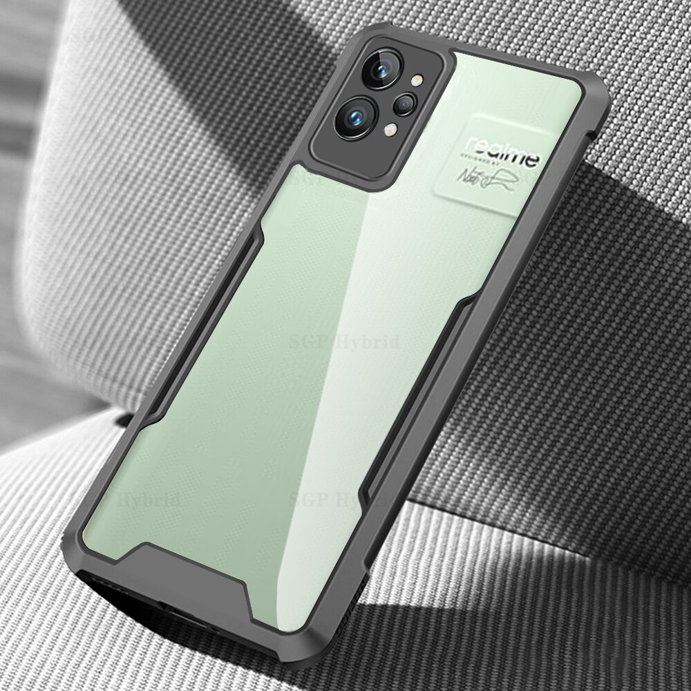 Realme GT2 Pro 6.7'' Shockproof Heavy PC Back Cover For Realmy Realmi GT2Pro GT 2 Pro Transparent Acrylic Protective Case Fundas