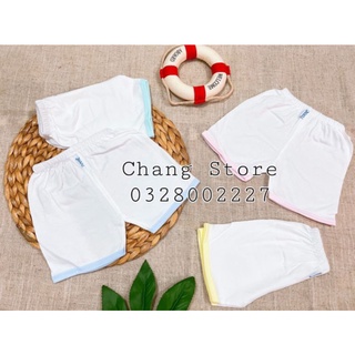 Quần ngắn jou trắng sơ sinh cho bé từ 3-8kg 100% cotton
