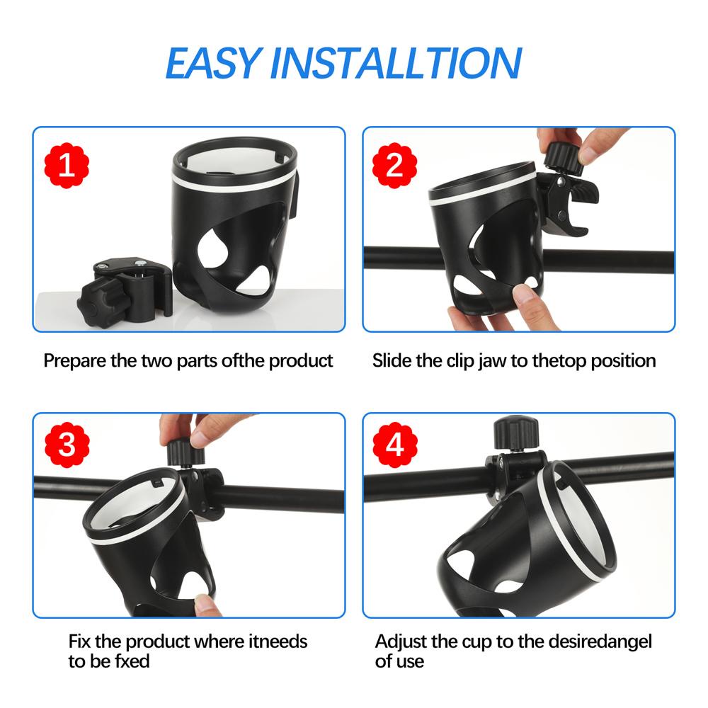 PISTA Giá Đỡ Cốc / Điện Thoại Gắn Xe Lăn Tiện Dụng