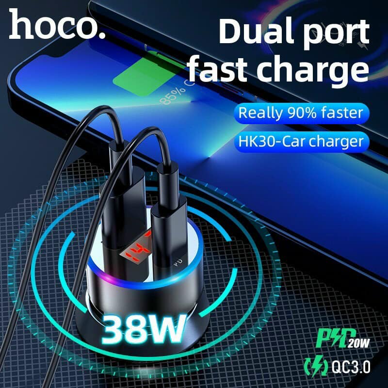 TẨU SẠC XE HƠI HOCO HK30
