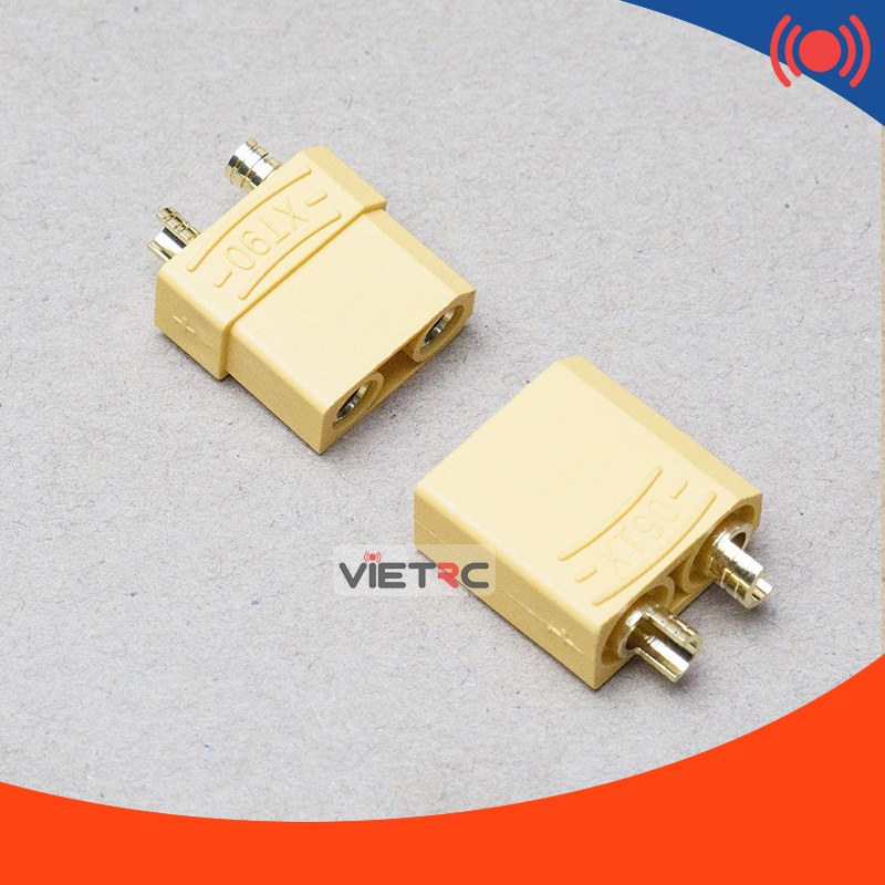 Jack / Giắc cắm XT90 Amass cho pin lipo của tàu, xe, máy bay điều khiển từ xa (cặp đực cái)