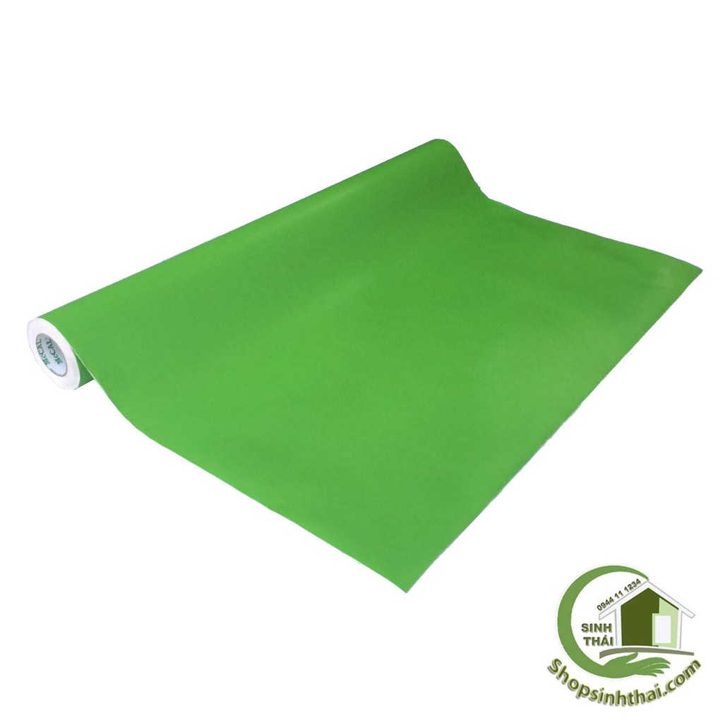 Giấy dán tường màu xanh lá cây nhạt -  cắt liền thành 1 tấm tùy theo số lần đặt