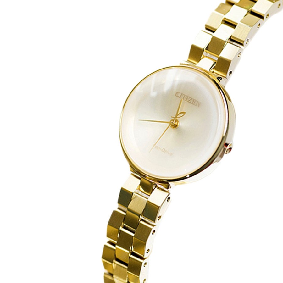 Đồng Hồ Nữ Citizen Dây Thép Không Gỉ EW5502-51P - Mặt Vàng (Sapphire)