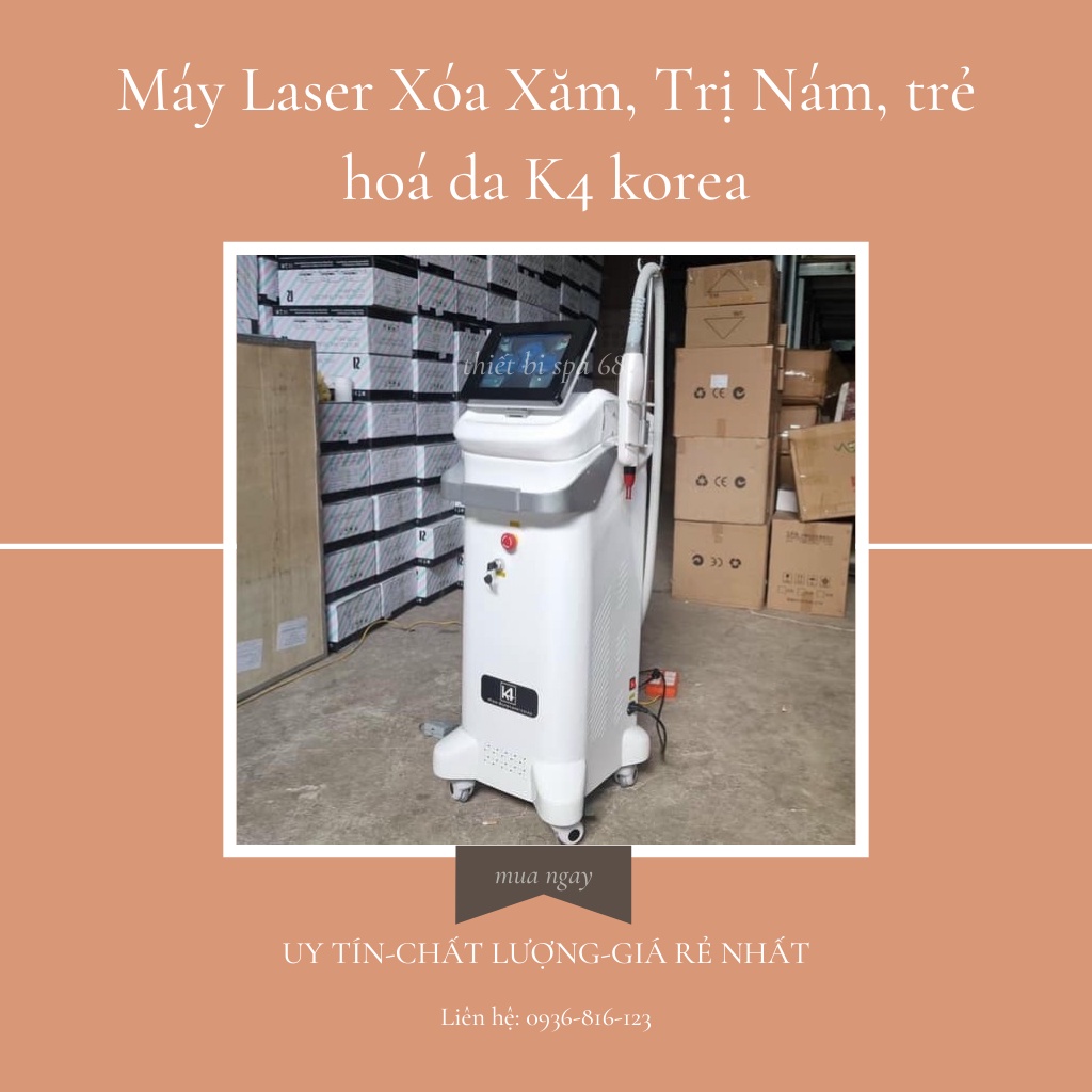 Máy Laser Xóa Xăm, Trị Nám, trẻ hoá da K4 korea