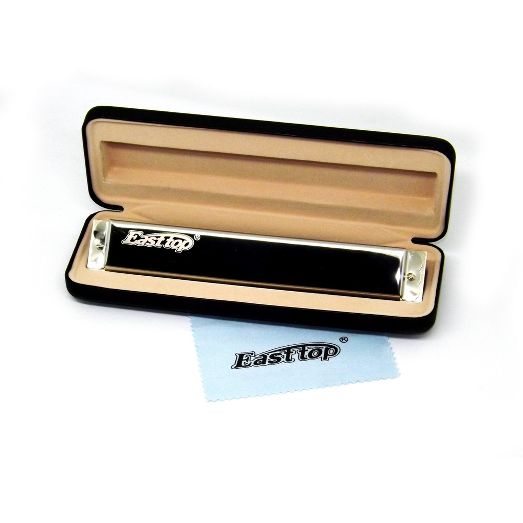 Kèn harmonica tremolo Easttop T2403 key C Bạc