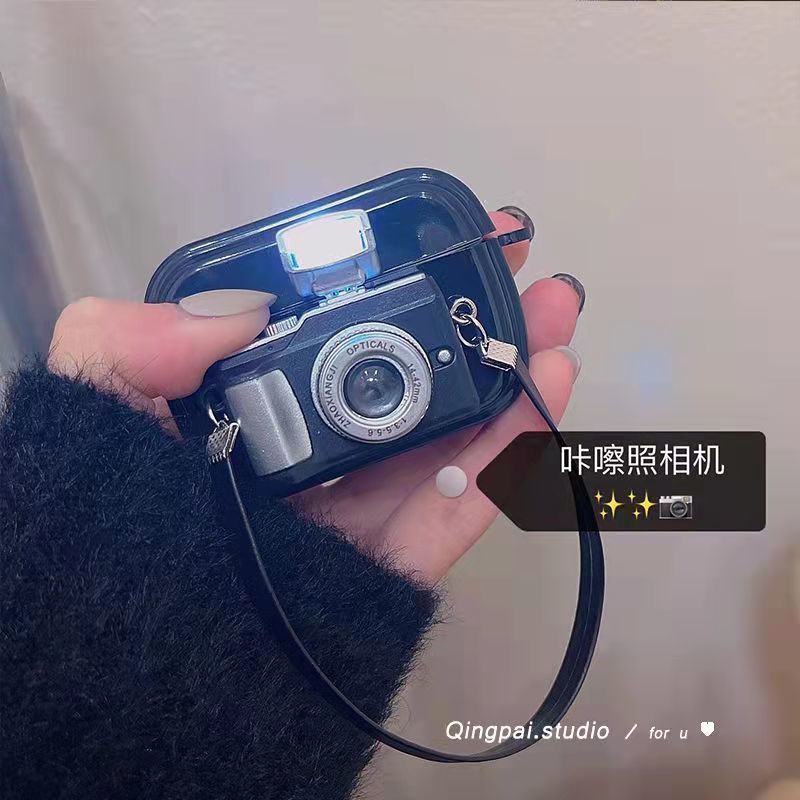 Vỏ Bảo Vệ Hộp Đựng Tai Nghe Hình Camera Cho Airpods 3 1 / 2 / 3