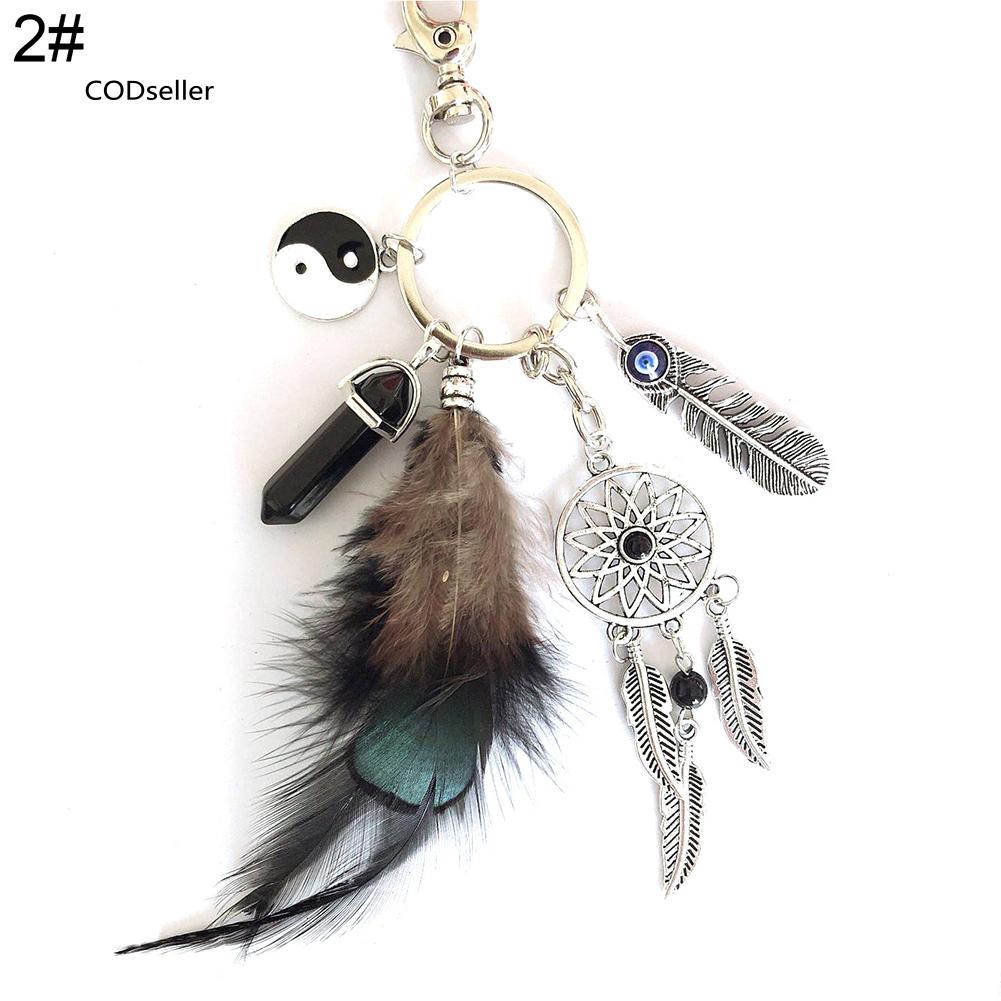 Móc khóa Dream Catcher lông vũ dễ thương