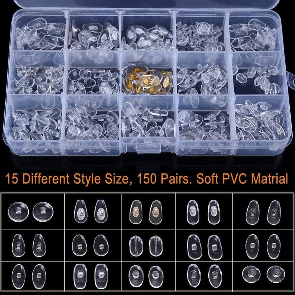 Đệm Mũi Silicone Mini 15 Kiểu Gắn Ốc Vít Chống Trượt Cho Mắt Kính
