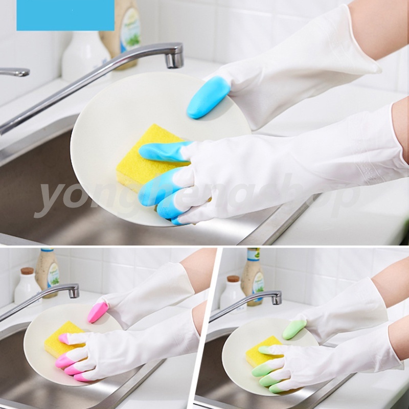 Găng tay cao su chống thấm nước dùng rửa chén tiện lợi