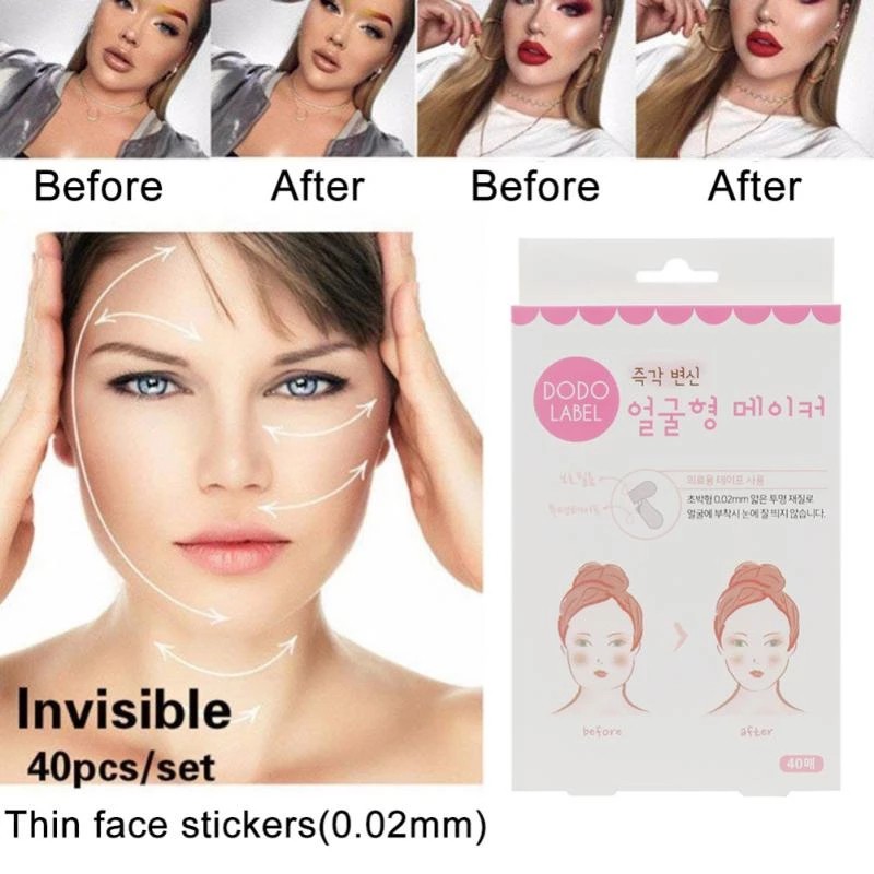 40/80pcs Lift Face Sticker Instant Waterproof V Shape Breathable Makeup Adhesive Tape Invisible Lifting Tighten Chin